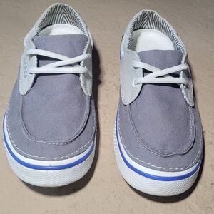 Size 9 Crocs Hover Gray Canvas Slip-On Casual Boat Women Sneakers